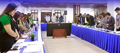 Participants observe a moment of reverence at Aurora’s January 28 PDC meeting, where 2026 inclusive development plans were approved.