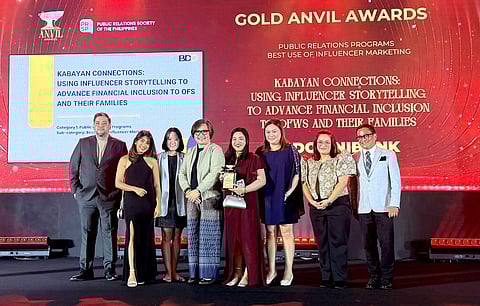 BDO wins Gold Anvil for ‘Kabayan Connections’ campaign