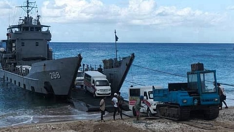 Northern Luzon Naval Command delivers 15.6 tons of rolling cargoes to Calayan Island, strengthening logistics support for infrastructure projects and essential services in the island municipality.
