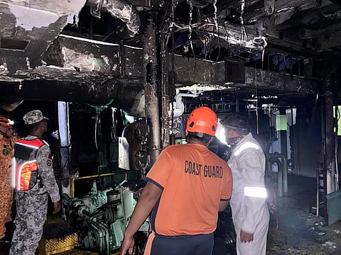 A roll on roll off (RORO) cargo ship was dead in the water after experiencing engine malfunction due to fire at the engine room while traversing the waters off Surigao Strait on February 1, 2026.