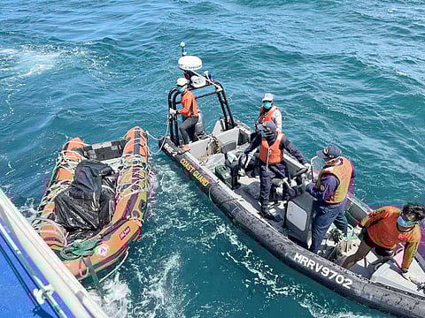 MEMBERS of the Philippine Coast Guard continue the search and retrieval operations on the sunken M/V Trisha Kerstin 3 in the waters off Baluk-Baluk Island, Basilan. The passenger ferry sank off the coast of Basilan at around 1 a.m. on 26 January.