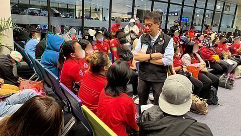 The Philippine government repatriates 190 Filipinos trafficked from Cambodia, offering aid and warning the public against illegal recruitment schemes.