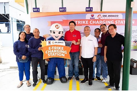 A COMMUNITY-BASED charging station in Valenzuela City, launched by DSWD and One Meralco Foundation, helps over 100 e-tricycle drivers.