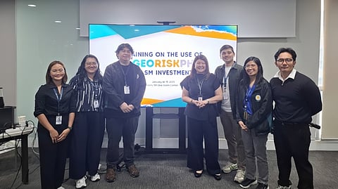 A RECENT two-day SMIC training with DoST-Phivolcs involved learning how to use the GeoRiskPH platform, which identifies location-specific vulnerabilities and bolsters resilience against climate change and natural hazards. In the photo are training participants, namely (from left) Philippine Institute of Volcanology and Seismology project technical Assistant IV Trishia Ysabel V. Calibat; Science Research specialist I Jeromalyn Palma; Phivolcs Science Research Specialist II Conrado Alfonso M. Favis; SM Investments Corporation head of the SM Group sustainability office Koleen D. Palaganas; Phivolcs Information Technology Officer John Harold B. Tabuzo; Princess Di E. Pascual and Ian Luzon, Science Research Specialist II and Project technical specialist.