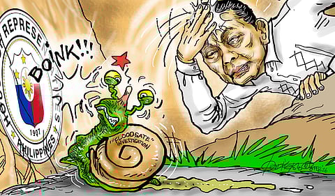 Boying hits stone wall