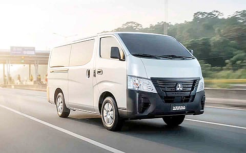 DRIVING the Mitsubishi Versa Van on the highway highlights its role as a passenger vehicle built for daily transport duties.