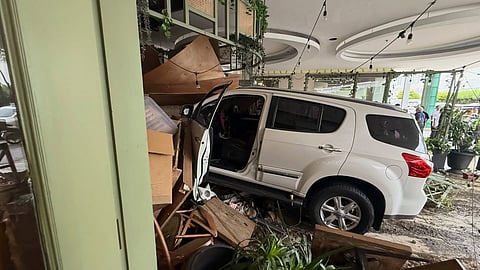 Vehicle crashes into Matteo Guidicelli’s restaurant in Muntinlupa