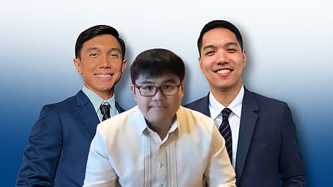 A TRIBUNE hat trick at the Bar are (from left) Nico Antonio, actor turned attorney and son of Atty. Joji Alonso; Jose Topacio III, son of Atty. Ferdinand Topacio, senior partner of Topacio Law Office; and Enrique Martinez, son of Atty. Dindo Martinez