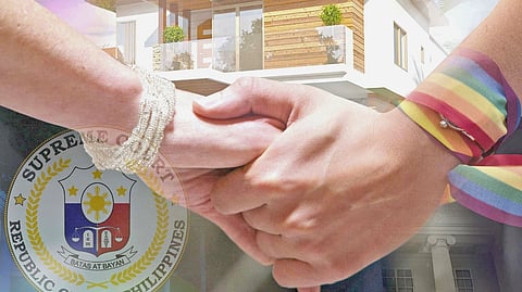 A TRIUMPH for same-sex couples is the latest Supreme Court ruling that they can legally become co-owners of property they acquire during their relationship. Article 148 of the Family Code which governs property relations of couples who cannot legally marry may now apply to same-sex couples.