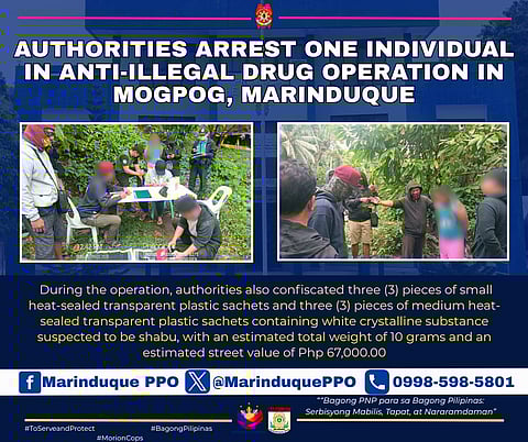 Almost P68,000.00 of shabu confiscated from a a drug personality listed as a street-level individual (SLI) in Mogpog, Marinduque.