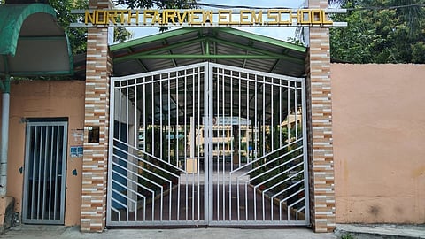 Gate of North Fairview Elementary School in Quezon City, one of eight public schools that received solar panels from the Quezon City Government.