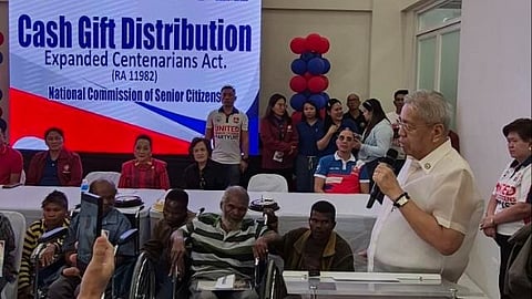 Senior Citizens Partylist Representative Rodolfo “Ompong” Ordanes joined the National Commission of Senior Citizens in Capas, Tarlac to personally take part in the distribution of cash gifts to four Aeta centenarians during a ceremony held in Capas, Tarlac. The provision of P100,000 to the individuals is in accordance with the Expanded Centenarians Act.