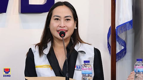 National Authority for Child Care Assistant Secretary Rowena Macalintal speaking during a media forum hosted by the Department of Social Welfare and Development at the DSWD Central Office in Quezon CIty this Thursday.