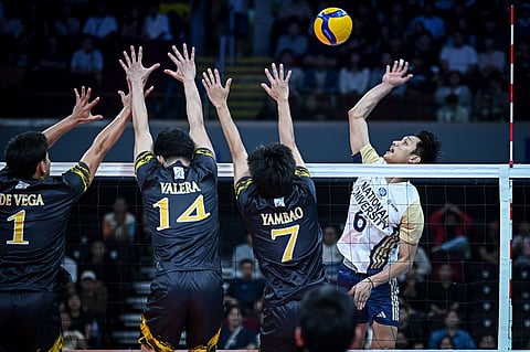 BUDS Buddin fires 16 points in NU’s straight sets opening day win over UST in Season 88 UAAP men’s volleyball tournament.
