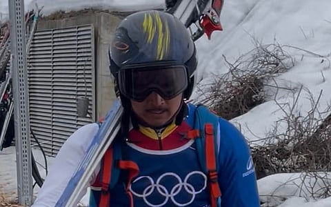 FRANCIS Ceccarelli is happy after finishing 54th in an 81-man field in the Giant Slalom event of men’s Alpine skiing in the Winter Olympics late Saturday.