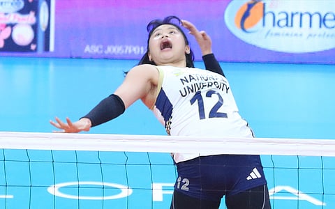 SAM Cantada makes a rousing introduction to power three-peat-seeking NU to a four-set win over UST in the UAAP Season 88 women’s volleyball tournament.