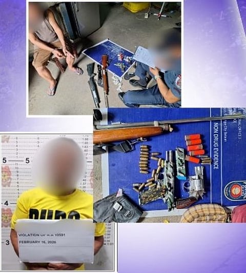 PISTOLS, rifles, and ammunition were seized by authorities in intelligence operation.