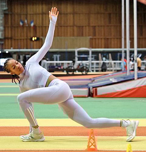 FRENCH sprinter Pamera Losange, deaf since birth and the French Elite 200m champion among able-bodied athletes, takes part in a training session at France’s National Institute of Sport, Expertise and Performance (INSEP) after winning two gold medals at the recent Tokyo 2025 Deaflympics.