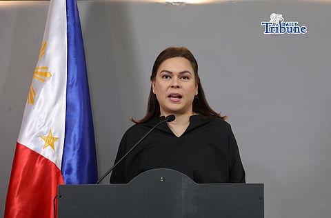 VICE PRESIDENT Sara Duterte inihayag ang kanyang kandidatura sa pagka-Pangulo sa halalang 2028 sa press conference sa OVP Office, Mandaluyong City, noong 18 Pebrero 2026.
