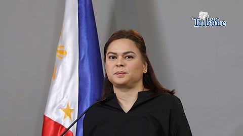 (February 18 2026) Vice President Sara Duterte announced her candidacy running for President in the 2028 election, during the press-conference held at OVP Office in Mandaluyong City, on Wednesday February 18 2026. Photo/Analy Labor