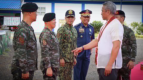 DILG Secretary Juanito Victor C. Remulla tells SAF graduates to uphold their duty amid national security challenges.