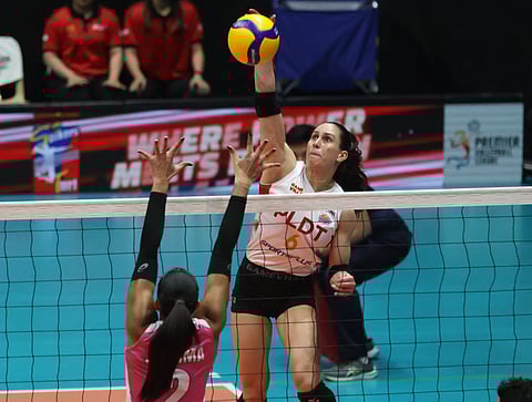 SAVI Davison spearheads the attack, helping PLDT post a 25-22, 25-27, 25-21, 25-15 win over Akari to remain unscathed in the 2026 PVL All-Filipino Conference.