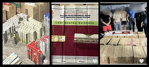 A significant haul of smuggled cigarettes, appraised at 2.4 million by the BOC, is showcased by Bataan Police following an anti-smuggling operation in Limay, Bataan on Thursdyaay, 19 February.