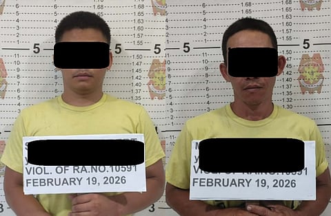 Alias "Robert," 27 years old, and alias "Ernesto," 44 years old, the two suspects in the attempted murder of a security guard in Baarangay West Kamias in Quezon City last Thursday.