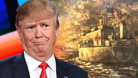 US President Donald Trump said a hospital boat is on its way to Greenland to help people who are sick, but no specifics were provided.