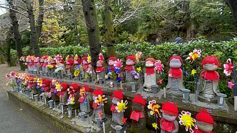 OVER a thousand Jizo statues are in the garden, dedicated for the protection of both living and dead children.