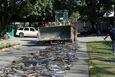 1,200 illegal mufflers destroyed in Pampanga