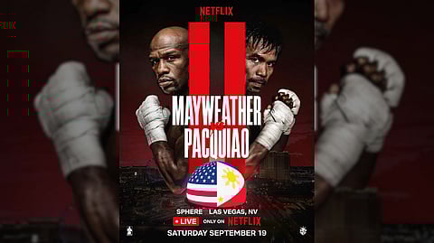 FIGHT OF THE CENTURY 11 YEARS AFTER. Netflix released the poster of the fight between Floyd Mayweather and Manny Pacquiao.