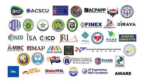A coalition of business and civic groups urged Congress to pass a stricter measure against political dynasties, saying House Bill 6771 may weaken reform efforts.