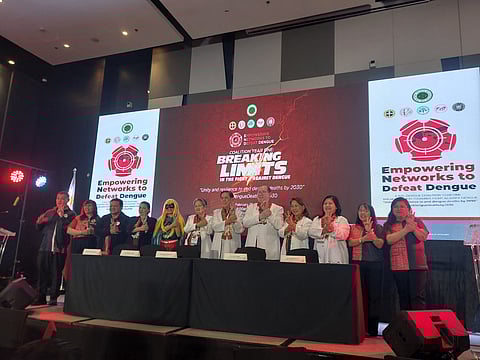 MEMBERS of the Philippine Medical Association's Dengue Advocacy committee during the one-year anniversary celebration of the E.N.D. Dengue Coalition in Quezon city this Thursday.