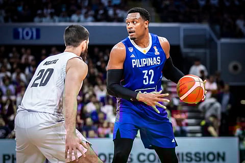 JUSTIN Brownlee of Gilas Pilipinas bleeds for his points as Jordan Ngatai and the New Zealand Tall Blacks employ airtight defense on him during their 69-66 win in the second window of the 2027 FIBA World Cup Asian Qualifiers last Thursday.