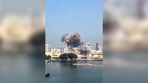 A MISSILE strike hits a U.S. base in Bahrain on February 28, 2026, targeting the headquarters of the US Fifth Fleet amid escalating tensions with Iran.