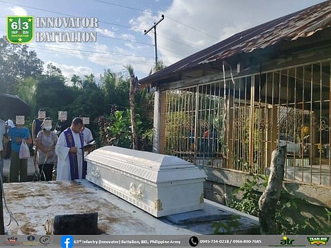 AUTHORITIES return the body of a suspected rebel killed in Samar encounter to his hometown for a religious ceremony.