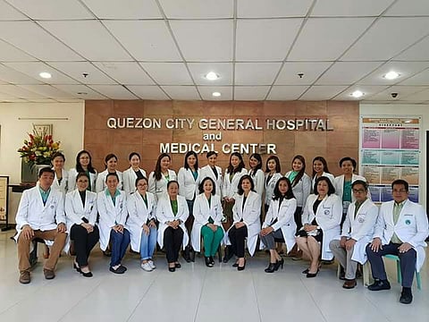 Hospital staff at the Quezon City General Hospital in Project 8, Quezon City.