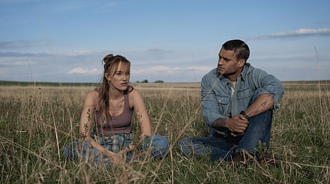 MAIKA Monroe and Tyriq Withers in 'Reminders of Him.'