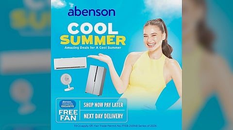 ANNE Curtis appears in Abenson’s promotional material for its 'Cool Summer' campaign, highlighting appliance deals, shop-now-pay-later options and next-day delivery offers for the summer season.