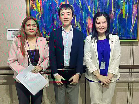 GTBA President Michelle Taylan (3rd from left) and GTBA Vice President Elaine De Rueda (extreme left), during their meeting with Japanese Embassy Minister for Economic Affairs, Yokota Naobumi, recently.