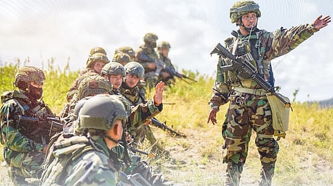 MEMBERS of the Armed Forces of the Philippines conduct exercises as it pushes for a sustained modernization plan.