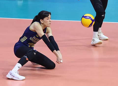 CELINE Marsh steps up, delivering solid numbers to help the NU Lady Bulldogs eke out a 25-19, 25-10, 25-19 win over the UE Lady Red Warriors in the UAAP Season 88 women’s volleyball tournament.