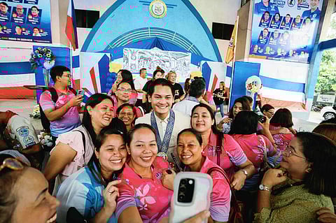 Rep. Javi Benitez (center) with DepEd personnel