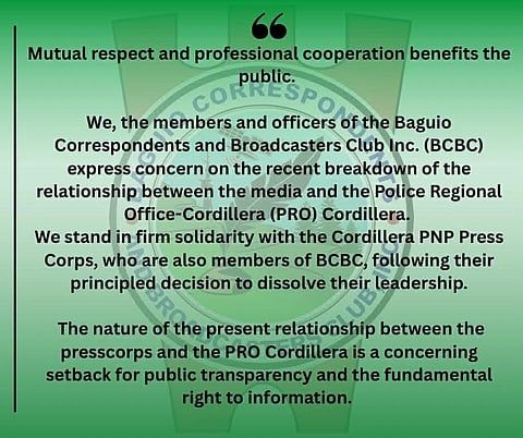 BAGUIO City and Benguet journalists raise concerns over selective communication and lack of transparency from PRO-Cordillera.