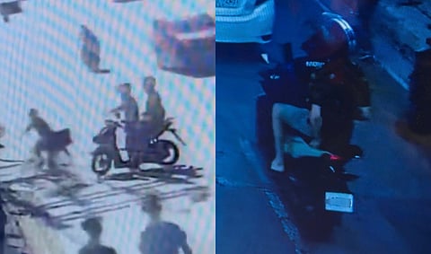 CCTV footage shows a Move It rider chasing and assaulting a cyclist on Tramo Street, Buendia, Pasay City.