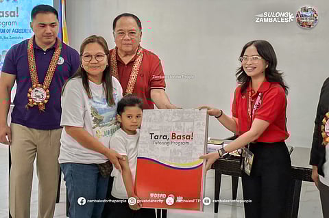 The Department of Social Welfare and Development (DSWD) and the Provincial Government signed a Memorandum of Agreement (MOA) for the Tara Basa! Tutoring Program at the Balin Sambali in the town of Iba, Zambales on March 4, 2026.
