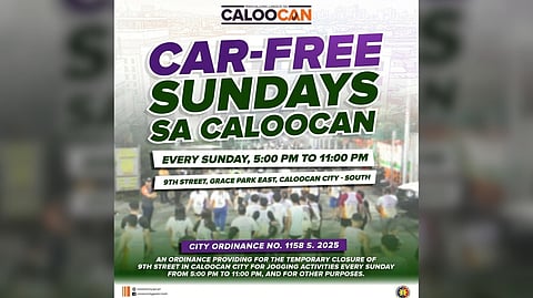 Caloocan launches ‘car-free’ Sundays