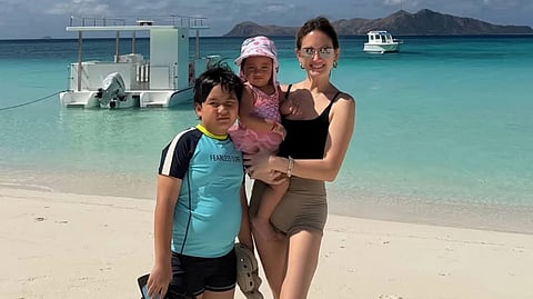 ELLEN Adarna with kids Elias and Lili.