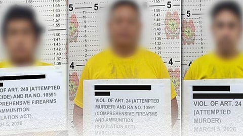 MUG shots of the three suspects arrested by police are shown following a violent confrontation involving illegal firearms in Barangay Holy Spirit, Quezon City.